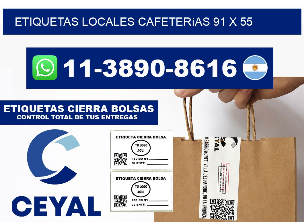 etiquetas locales cafeterías 91 x 55