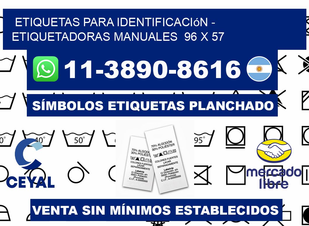 etiquetas para identificación - Etiquetadoras Manuales  96 x 57