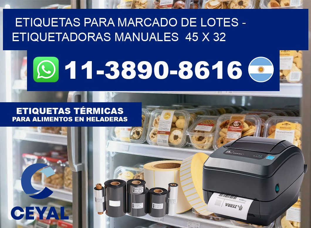 etiquetas para marcado de lotes – Etiquetadoras Manuales  45 x 32