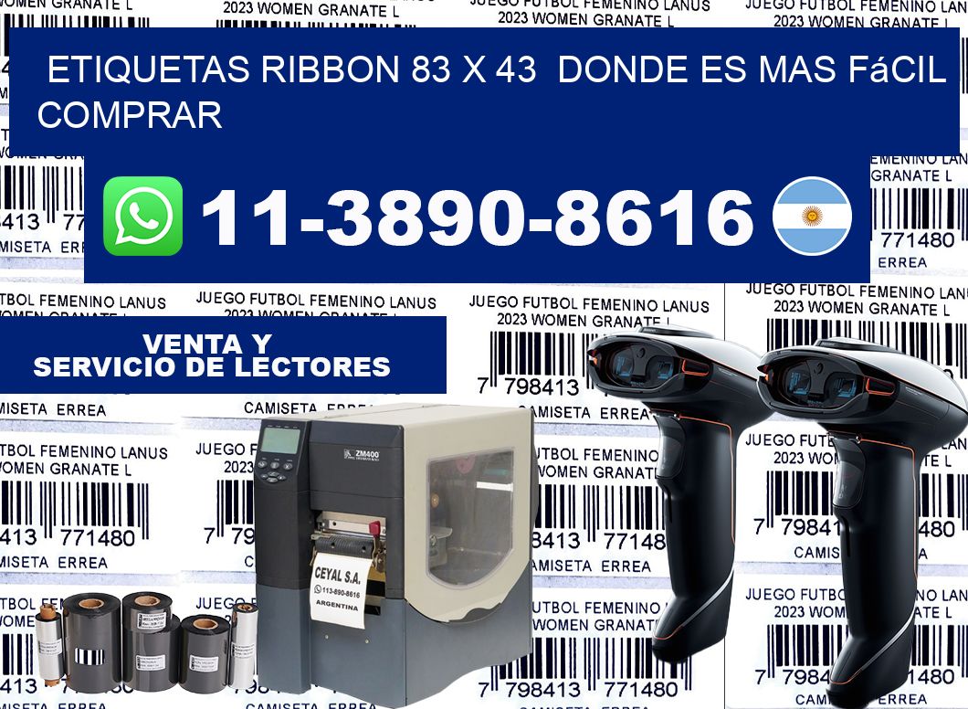 etiquetas ribbon 83 x 43  Donde es mas fácil comprar