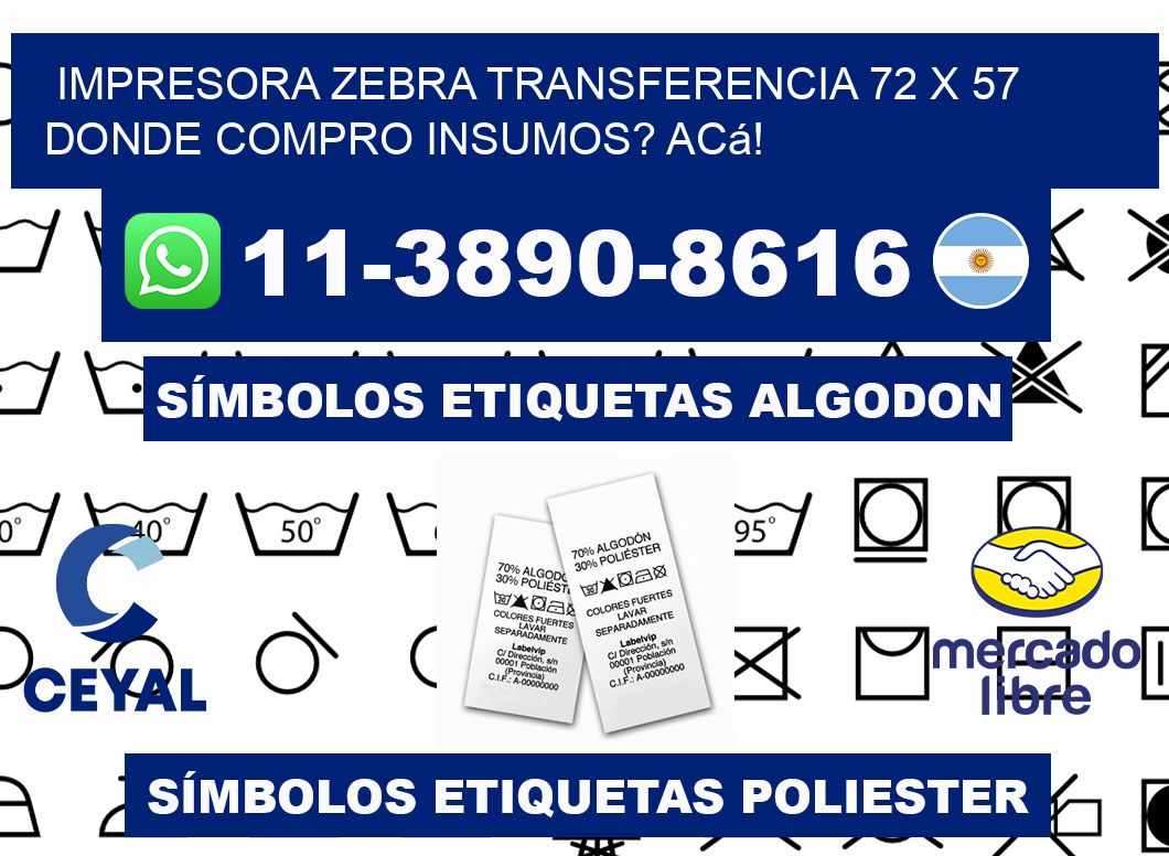 impresora zebra transferencia 72 x 57 Donde compro insumos? Acá!