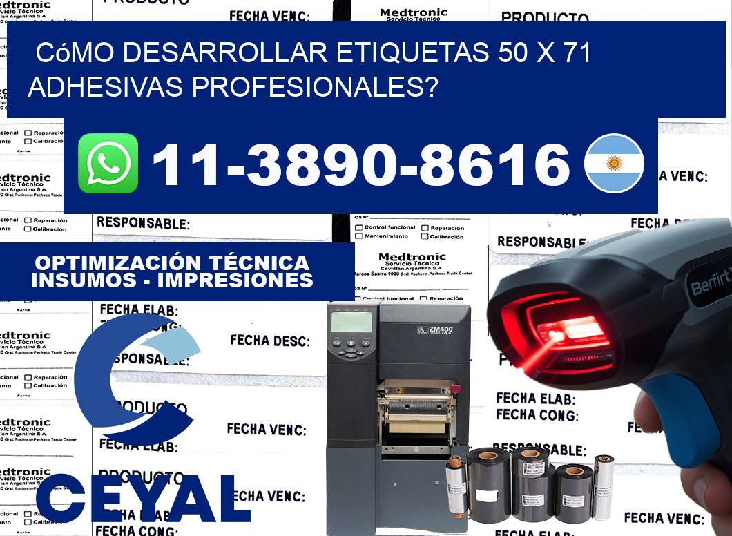Cómo desarrollar etiquetas 50 x 71 adhesivas profesionales?