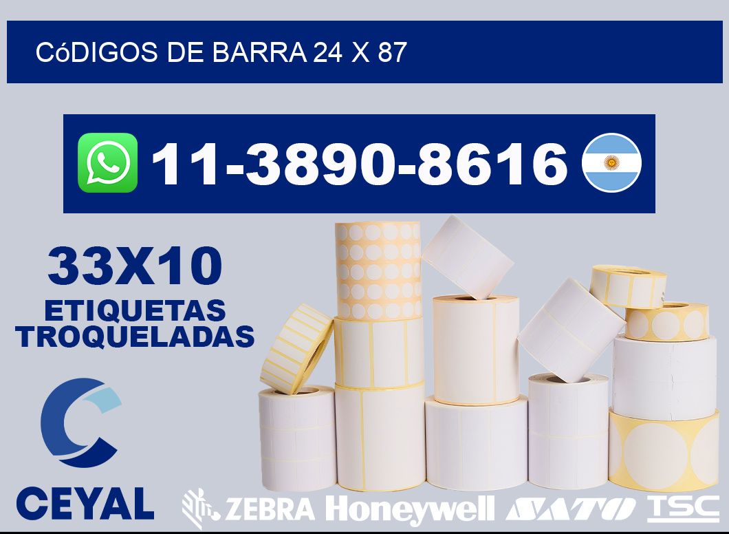 códigos de barra 24 x 87