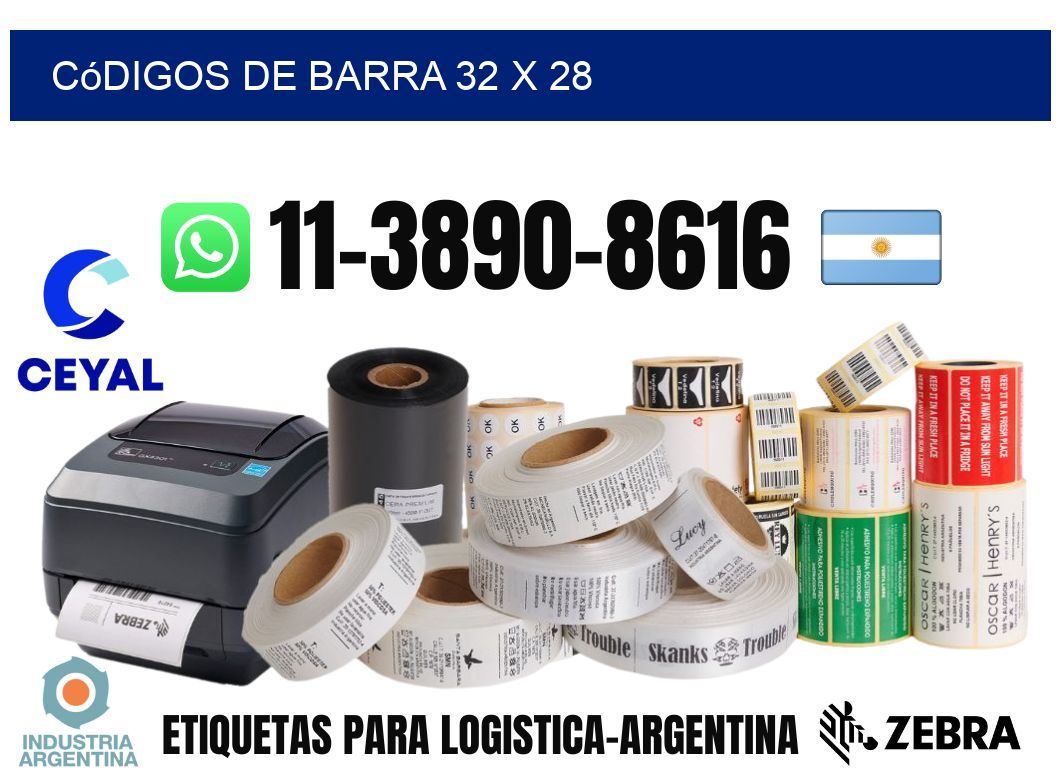 códigos de barra 32 x 28