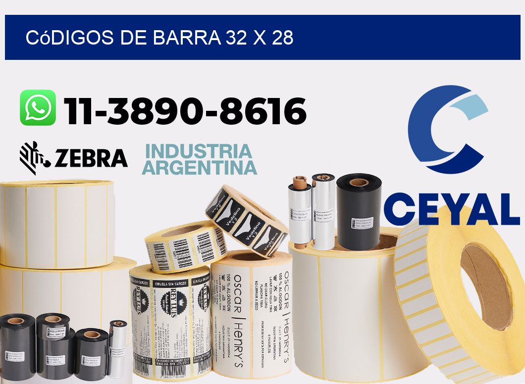 códigos de barra 32 x 28