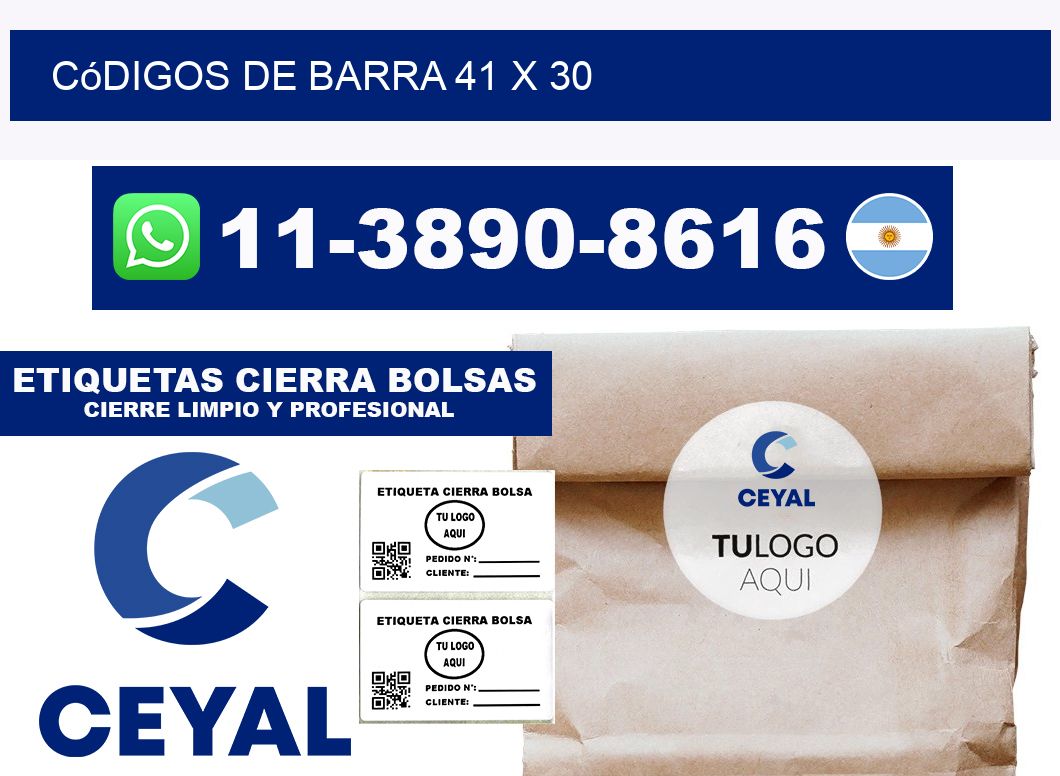 códigos de barra 41 x 30
