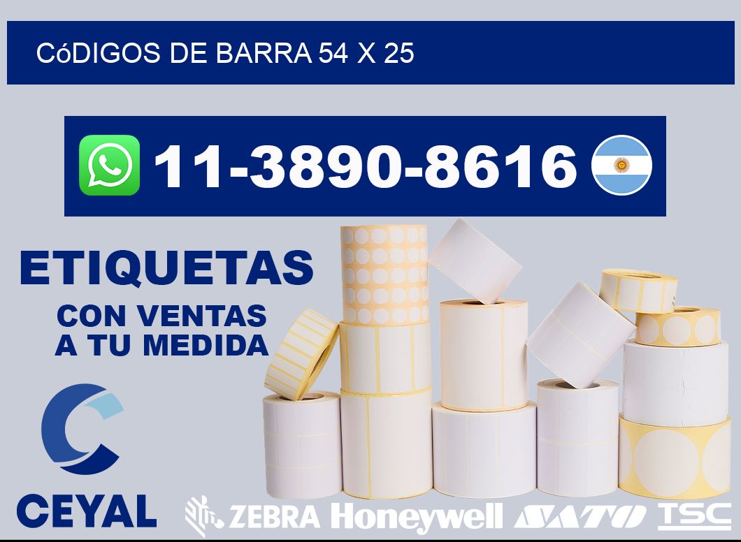 códigos de barra 54 x 25