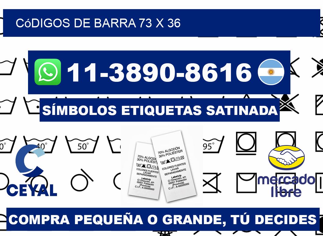 códigos de barra 73 x 36