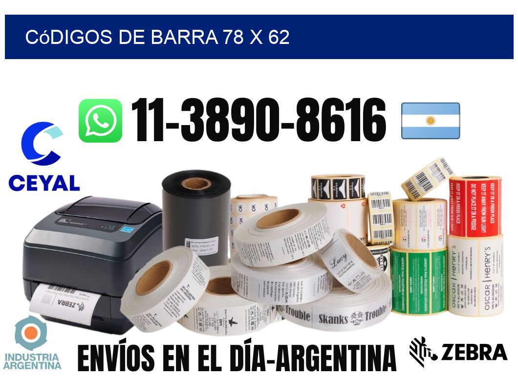 códigos de barra 78 x 62