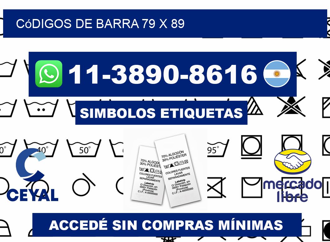 códigos de barra 79 x 89