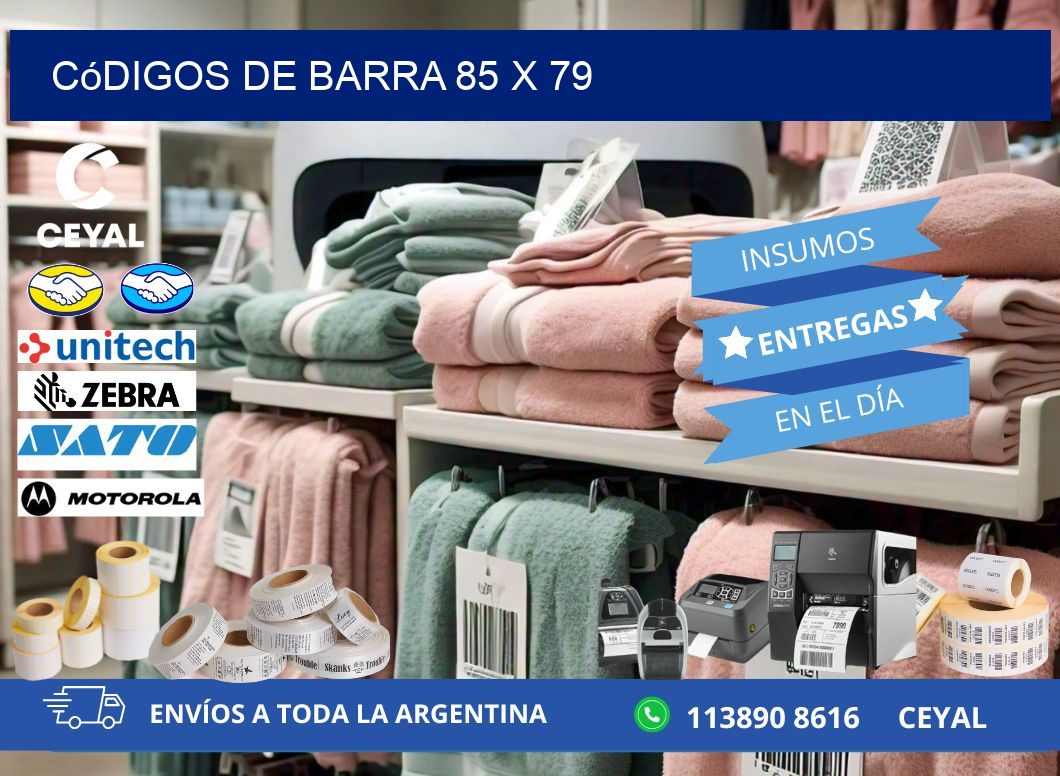 códigos de barra 85 x 79