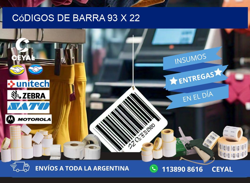 códigos de barra 93 x 22