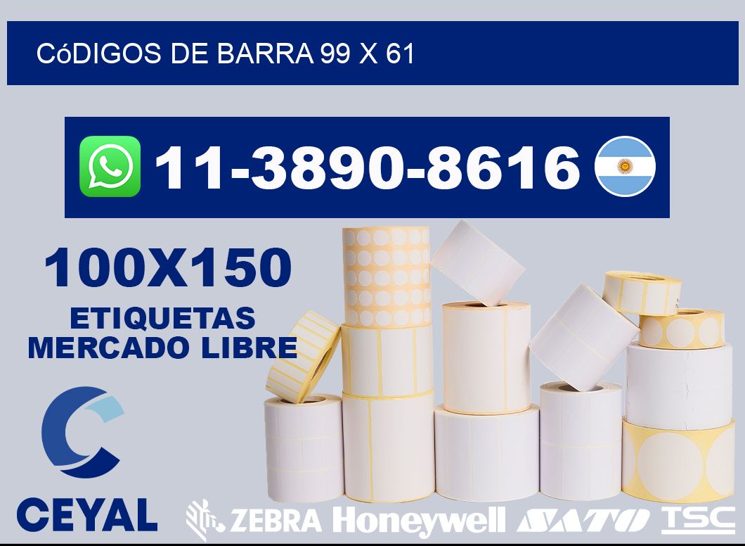 códigos de barra 99 x 61