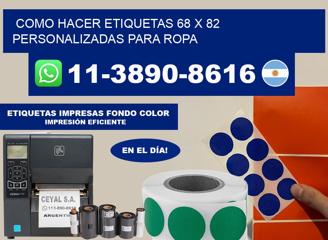 como hacer etiquetas 68 x 82 personalizadas para ropa