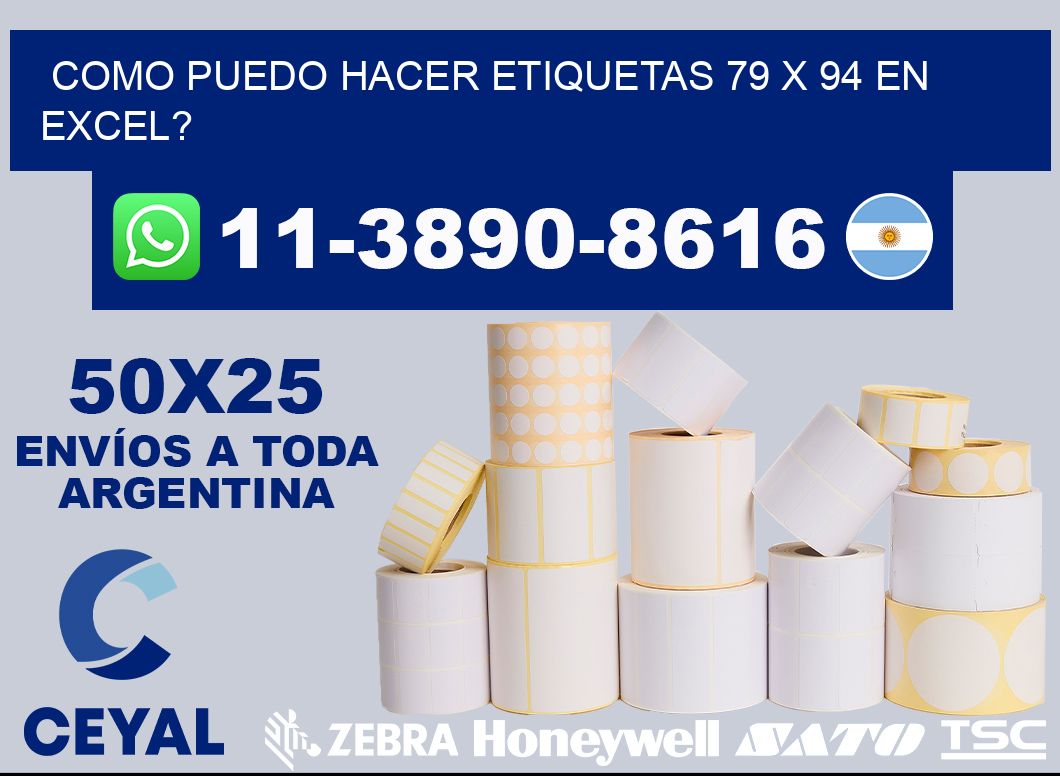 como puedo hacer etiquetas 79 x 94 en excel?