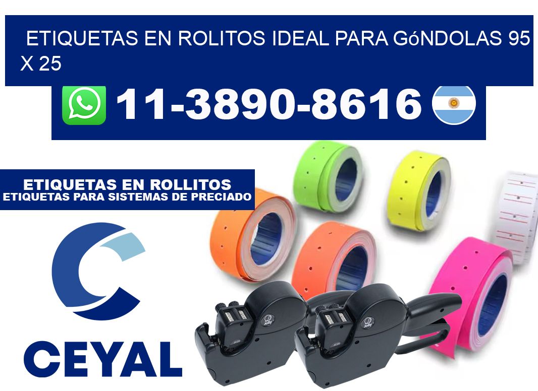 etiquetas en rolitos ideal para góndolas 95 x 25