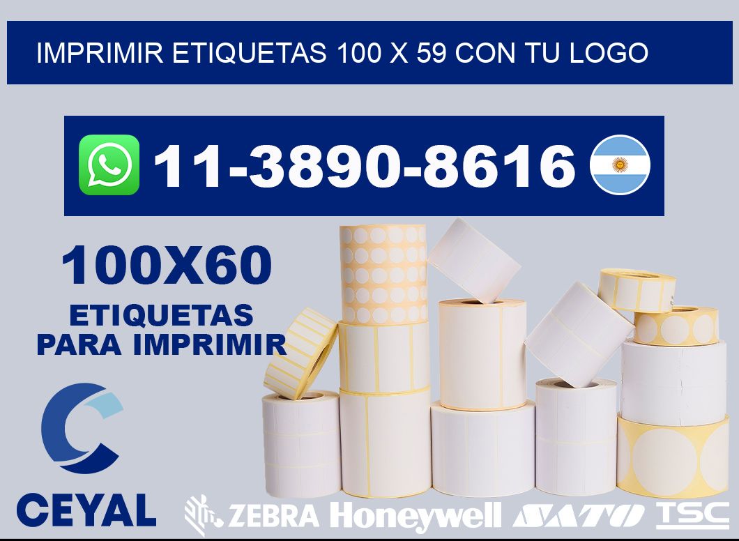 imprimir etiquetas 100 x 59 con tu logo