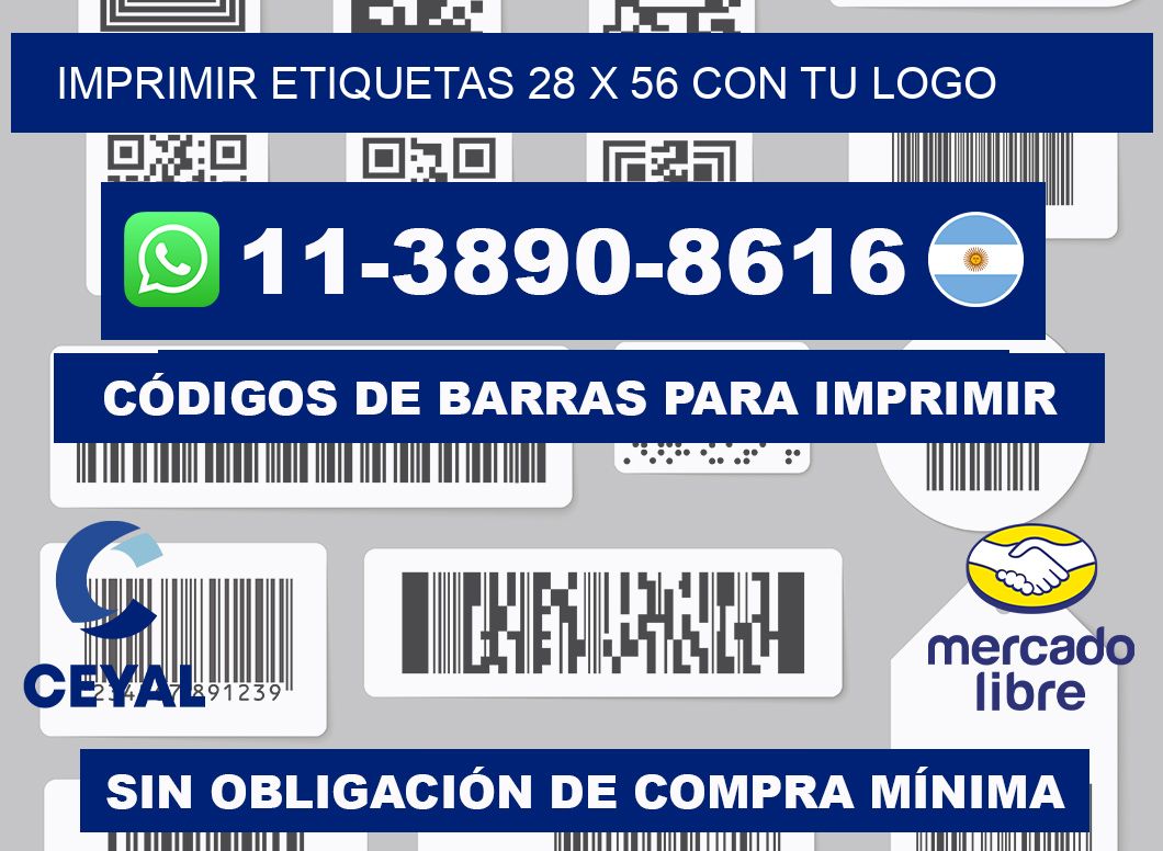 imprimir etiquetas 28 x 56 con tu logo