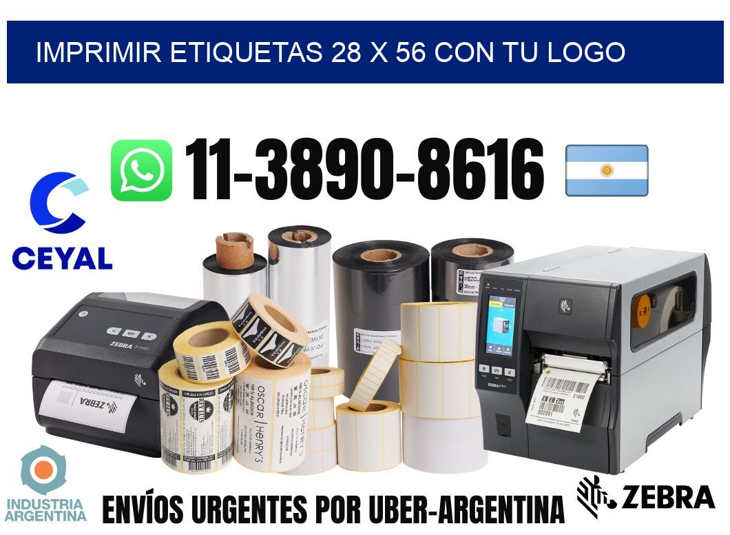 imprimir etiquetas 28 x 56 con tu logo