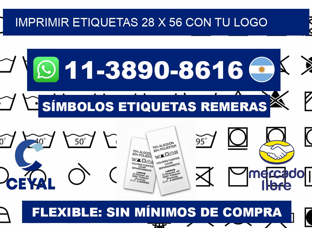 imprimir etiquetas 28 x 56 con tu logo