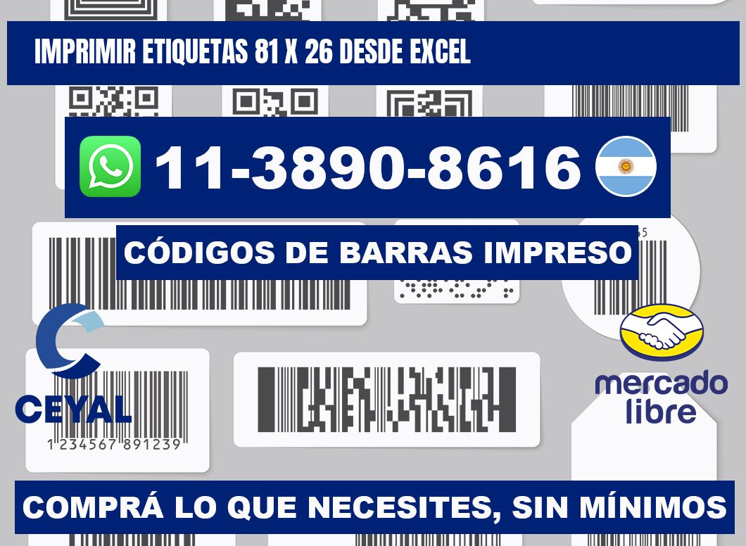 imprimir etiquetas 81 x 26 desde excel