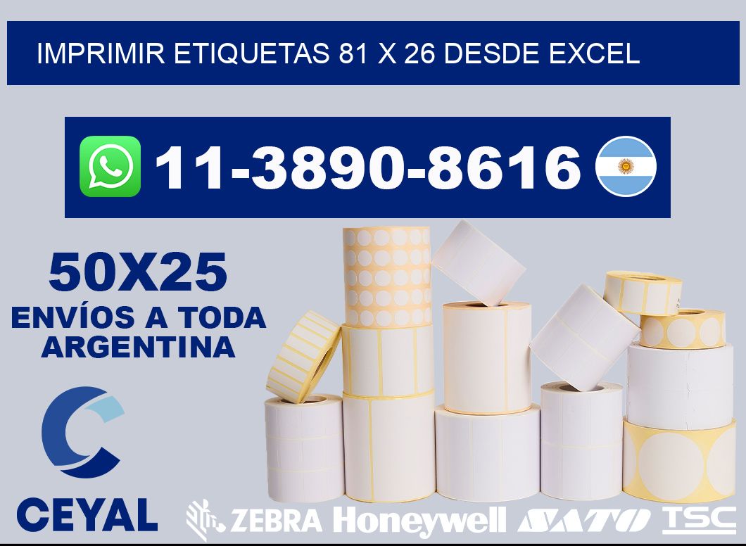 imprimir etiquetas 81 x 26 desde excel