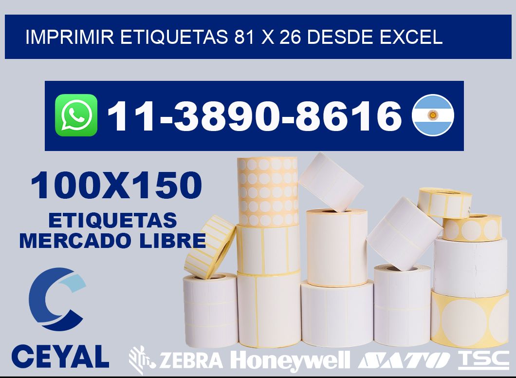 imprimir etiquetas 81 x 26 desde excel