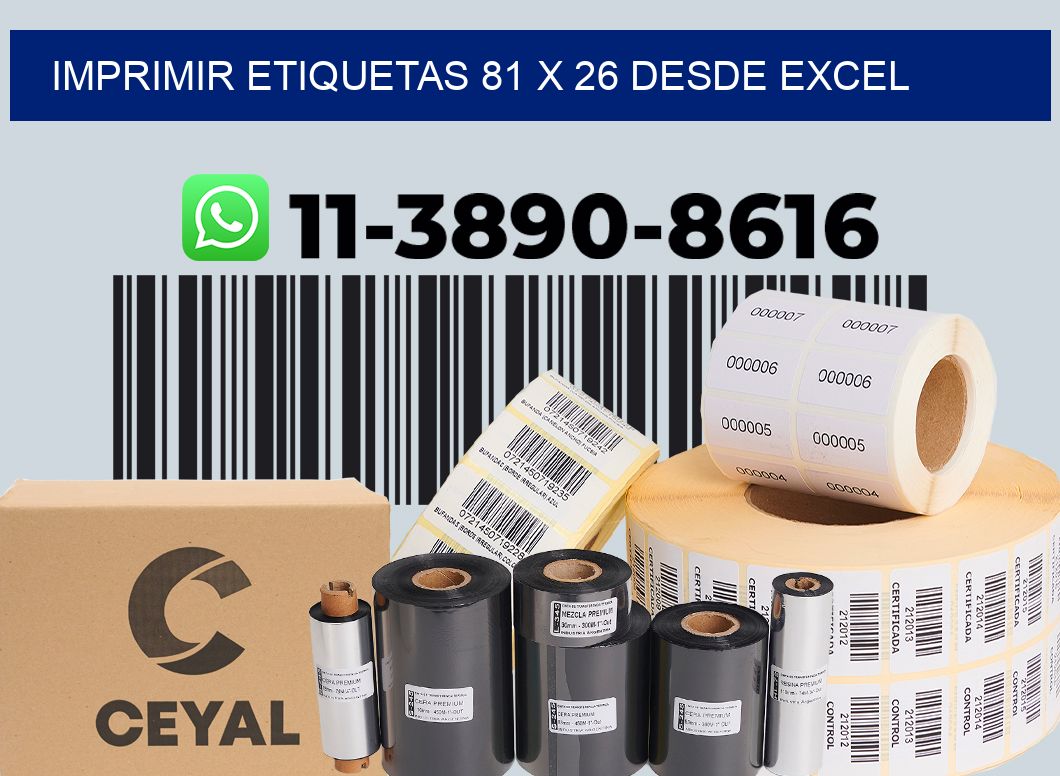 imprimir etiquetas 81 x 26 desde excel