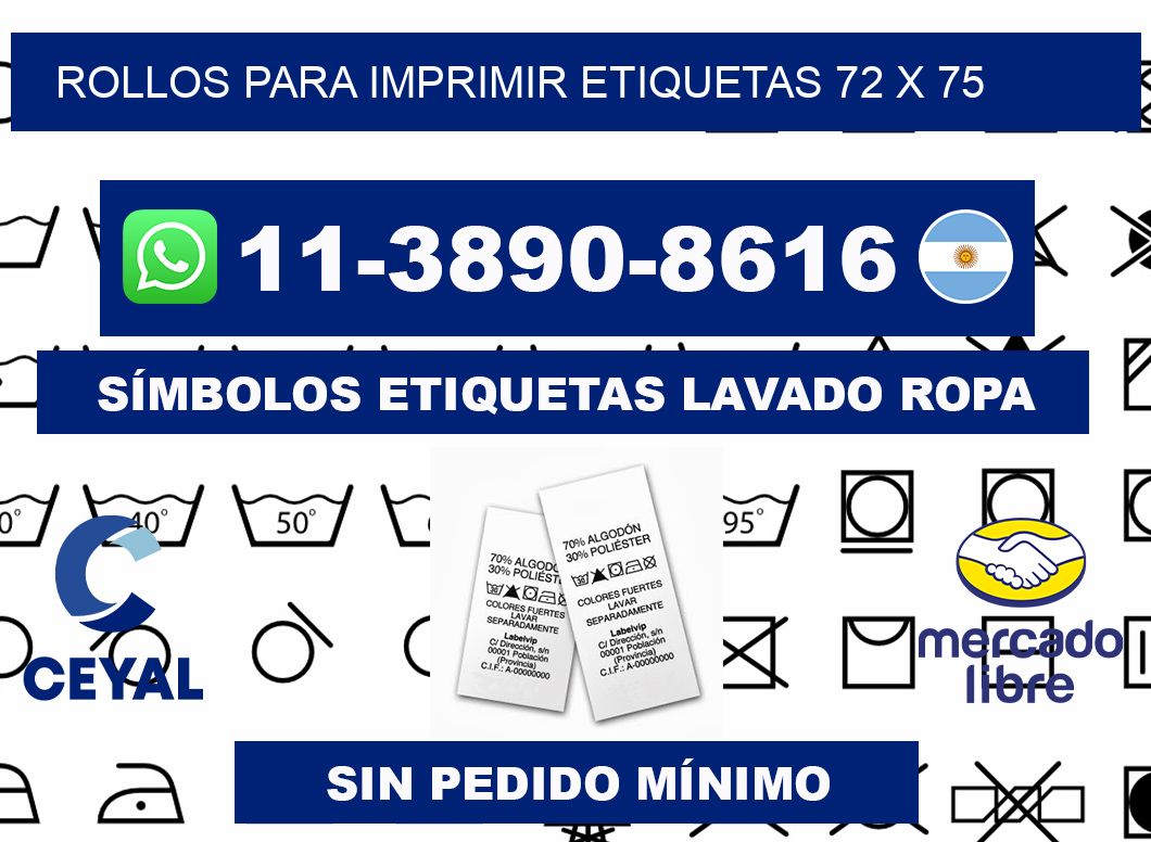 rollos para imprimir etiquetas 72 x 75